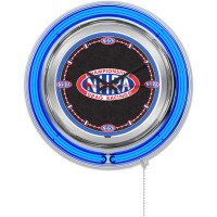 NHRA Drag Racing Blue Neon Clock - 15"