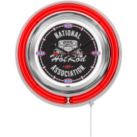 NHRA Drag Racing Hot Rod Red Neon Clock - 15"
