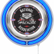 NHRA Drag Racing Hot Rod Blue Neon Clock - 15"