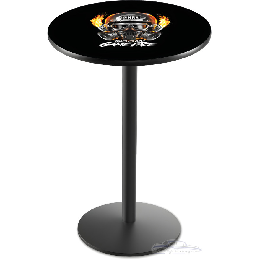 NHRA Drag Racing Game Face 36" Tall 36" Round Pub Table NHRA Drag Racing Game Face 36" Tall 36" Round Pub Table