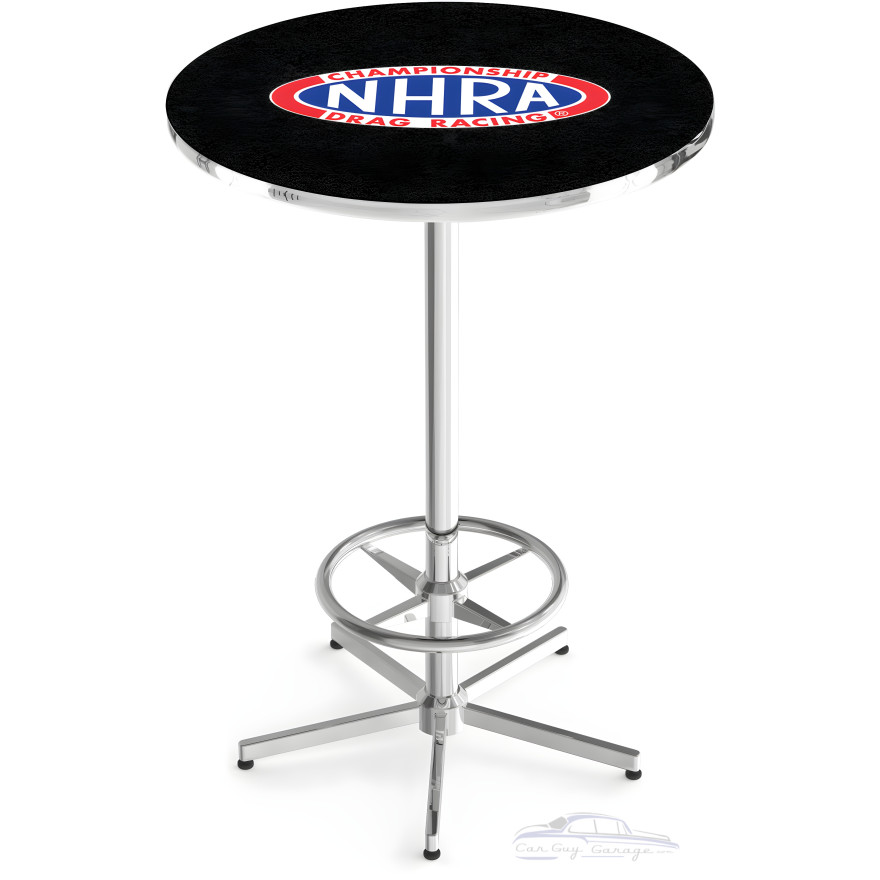 NHRA Drag Racing 42" Tall 36" Round Pub Table NHRA Drag Racing 42" Tall 36" Round Pub Table