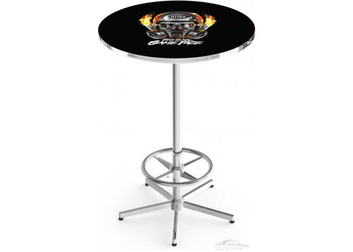 NHRA Drag Racing Game Face 42" Tall 36" Round Pub Table