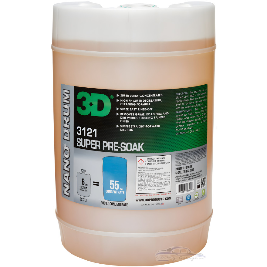 6 Gallons of Super Concentrated Pre-Soak (equal to 55 gallons of regular concentrate) 6 Gallons of Super Concentrated Pre-Soak (equal to 55 gallons of regular concentrate)