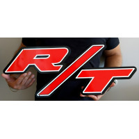 Dodge R/T Red Metal Sign