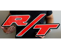 Dodge R/T Red Metal Sign