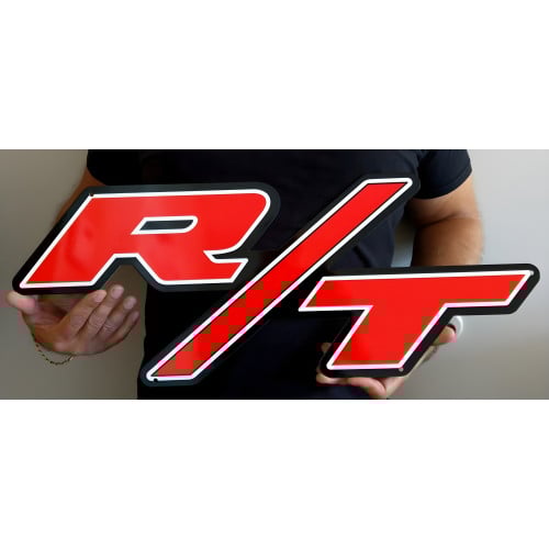 Dodge R/T Red Metal Sign