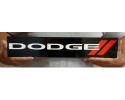 Dodge Slash White Steel Sign