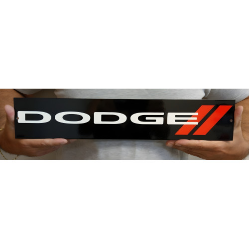 Dodge Slash White Steel Sign