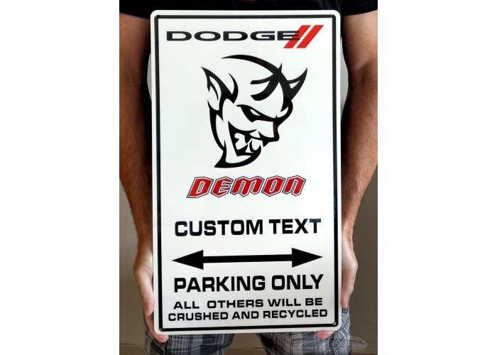 Personalized Dodge Demon Parking Metal Sign