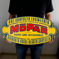 MOPAR Metal Sign - Die Cut Parts and Accessories 40in