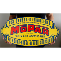 MOPAR Parts & Accessories Die-Cut Metal Sign 40in (1937-47) Licensed