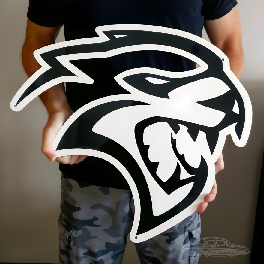 Dodge SRT Hellcat Logo 14-Gauge Steel Wall Sign - 29.5x28