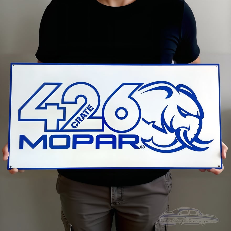 Mopar Hellephant 426 Crate Metal Sign - 40x20 Heavy Gauge Steel