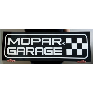 Mopar Garage Metal Sign - 14-Gauge Steel Checkered Flag
