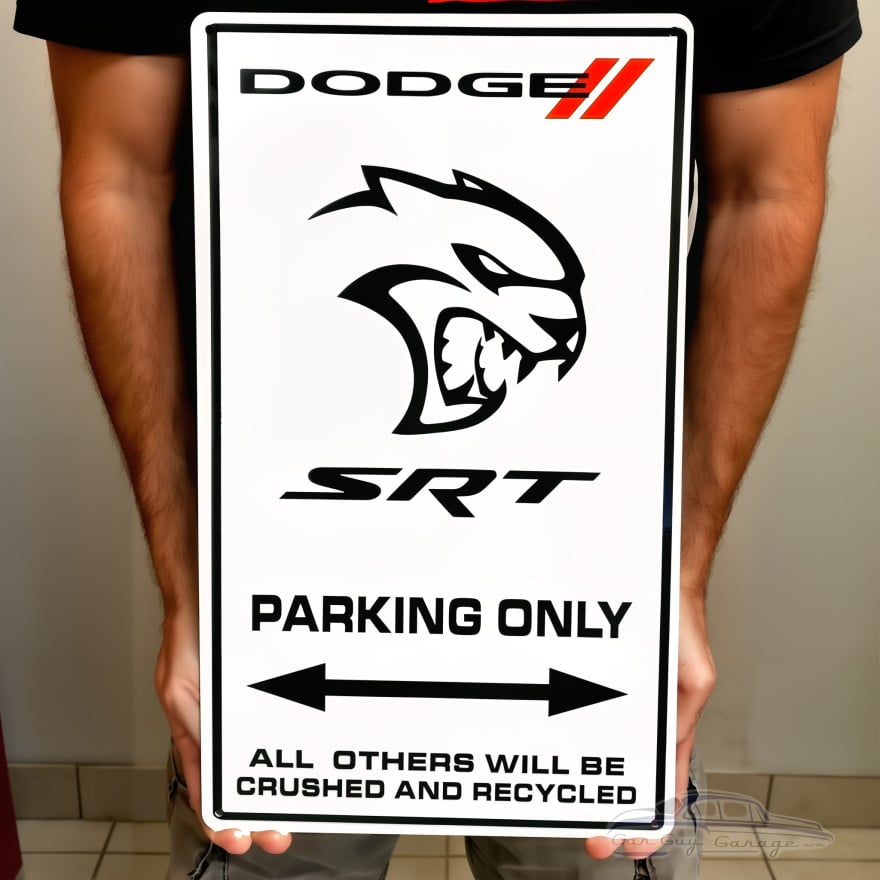 Dodge SRT Hellcat Parking Only Steel Sign 20 x 12
