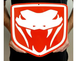 Dodge Viper Fangs (Red) Steel Sign