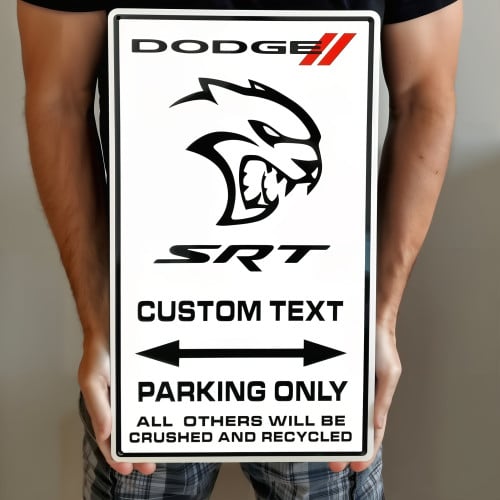 Personalized Dodge Hellcat Parking Sign - 20x12 Steel