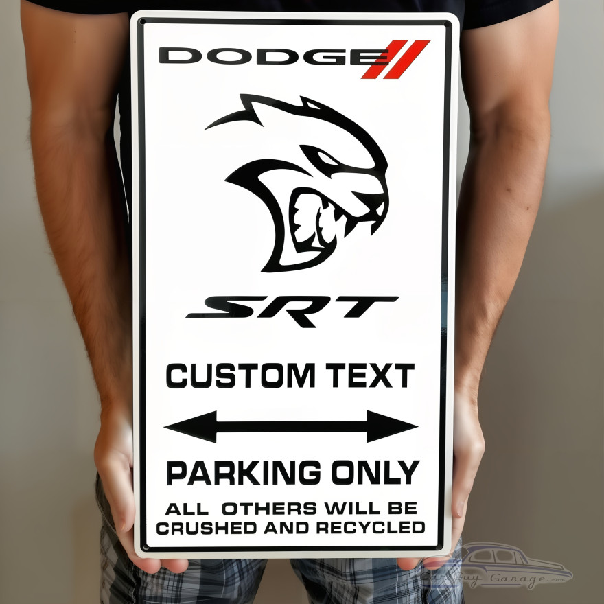Personalized Dodge Hellcat Parking Sign - 20x12 Steel
