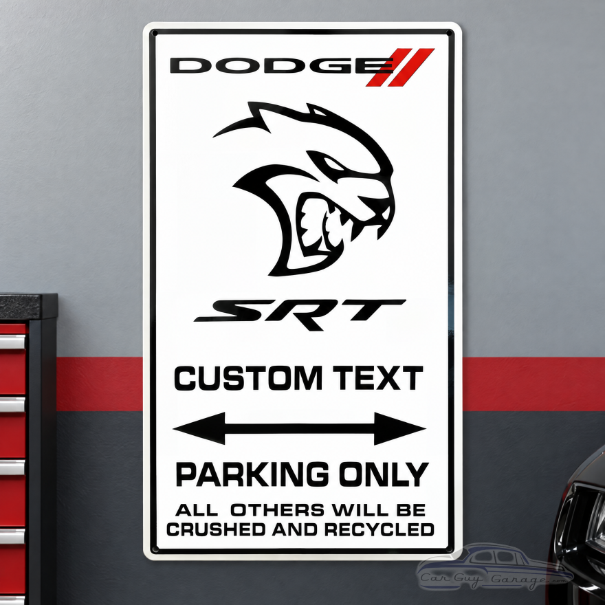 Personalized Dodge Hellcat Parking Sign - 20x12 Steel