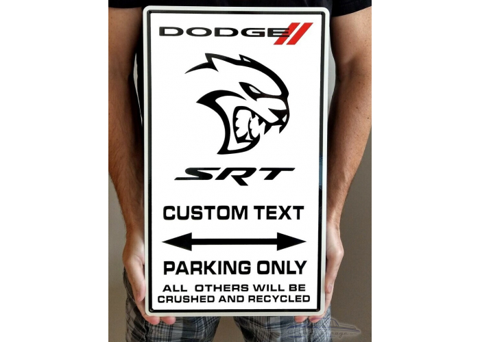 Personalized Dodge Hellcat Parking Metal Sign