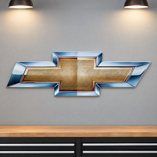 Chevrolet Bowtie Metal Sign - 50 x 14 in Officially Licensed