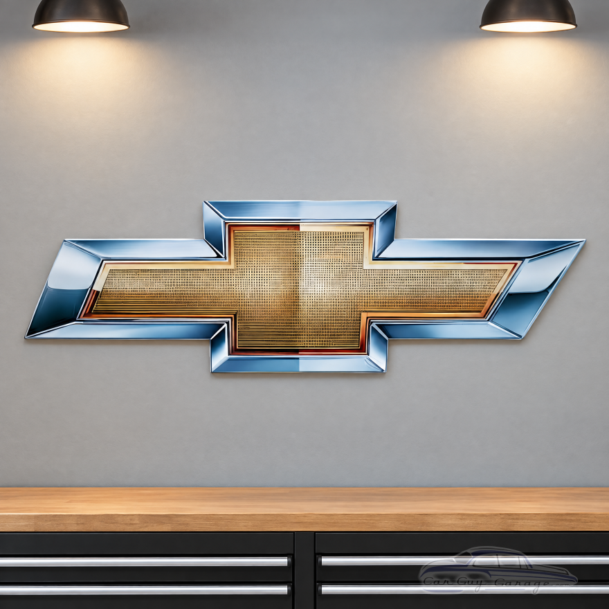 Chevrolet Bowtie Metal Sign - 50 x 14 in Officially Licensed