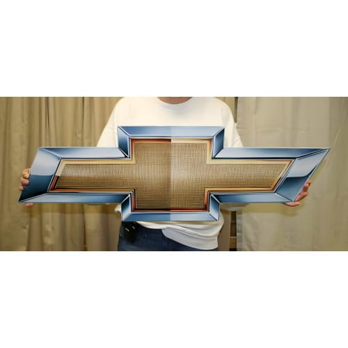 Chevy Bowtie Emblem Steel Sign