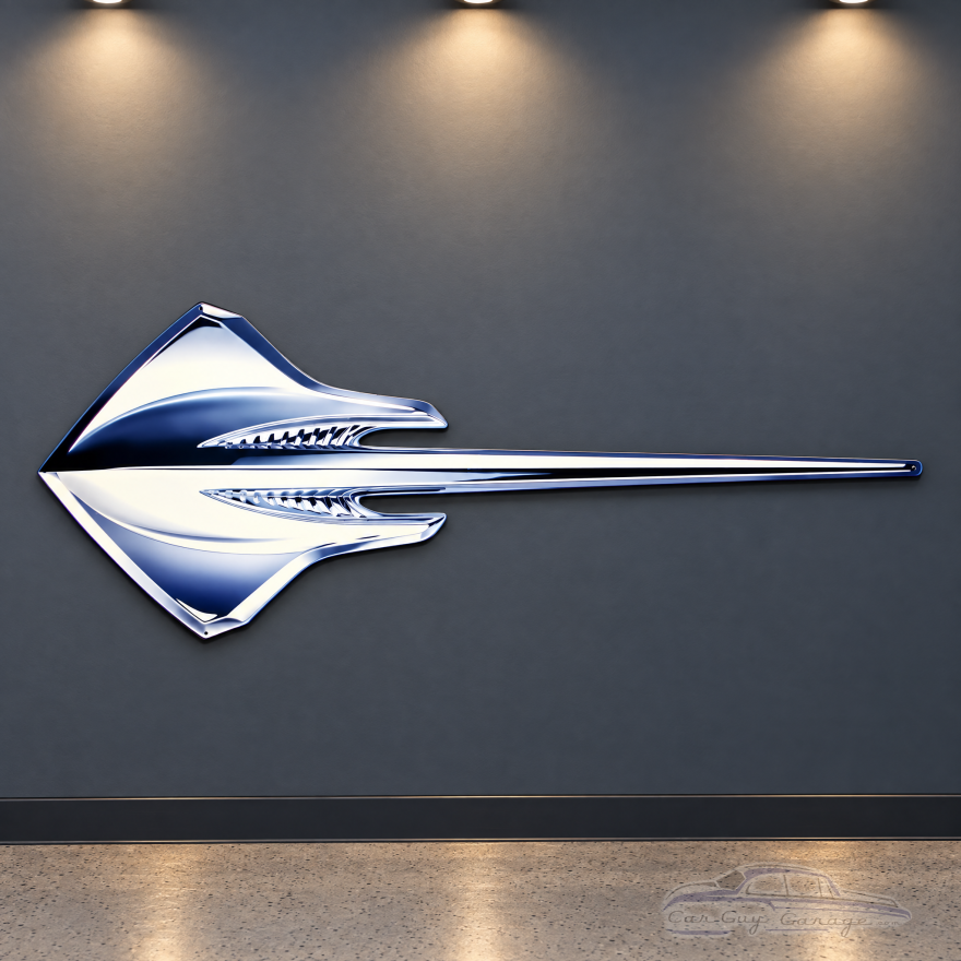 Corvette Metal Sign C7 Stingray Spear Emblem 50 Inch