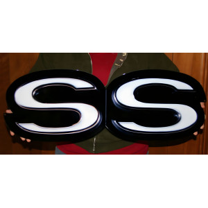 GM Licensed Chevy Camaro SS Emblem 30x11 Metal Sign (1968-72)