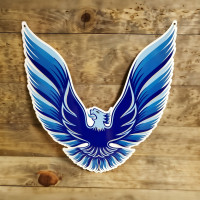 1978-81 Pontiac Trans Am Firebird Blue Hood Bird Metal Wall Sign