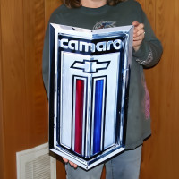Camaro Metal Sign 1980-1981 Grille Emblem Shield 24x12