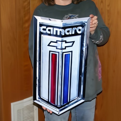 Camaro Metal Sign 1980-1981 Grille Emblem Shield 24x12