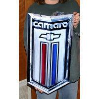 1980-1981 Camaro Grille Emblem Shield Metal Sign - 24x12