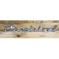 GM Licensed Pontiac Firebird Script Sign, 30 x 4 in 14-Gauge Steel