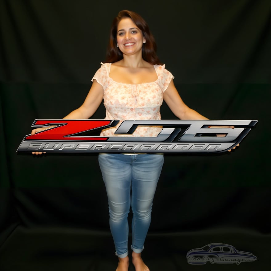 Corvette Metal Sign - C7 Z06 Supercharged GM Licensed