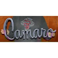 Camaro Script Metal Sign
