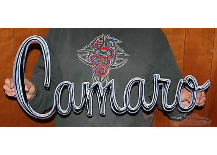Camaro Script Metal Sign