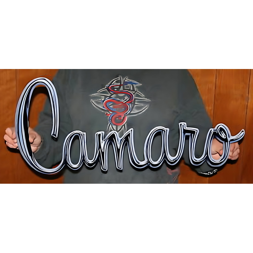 Camaro Script Metal Sign Camaro Script Metal Sign