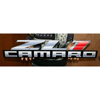 Chevy Camaro ZL1 Metal Garage Sign - 34 x 8 in, Officially Licensed