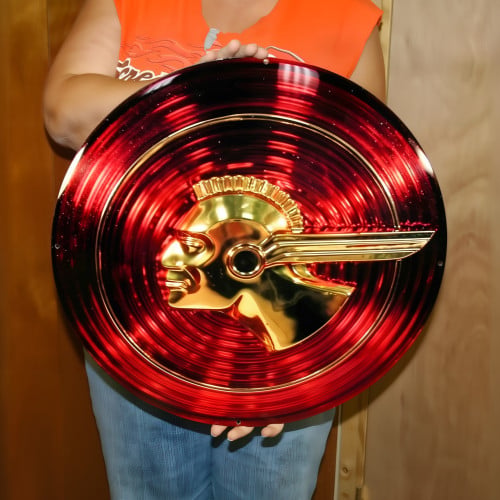 1951-1953 Pontiac Chieftain Chief Hubcap 19in Round Metal Sign