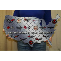 Corvette USA Map Steel Sign See the U.S.A. in Your Chevrolet 24x14