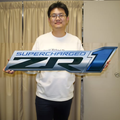 Corvette C6 ZR1 Supercharged Metal Sign 34 x 8 14-Gauge Steel