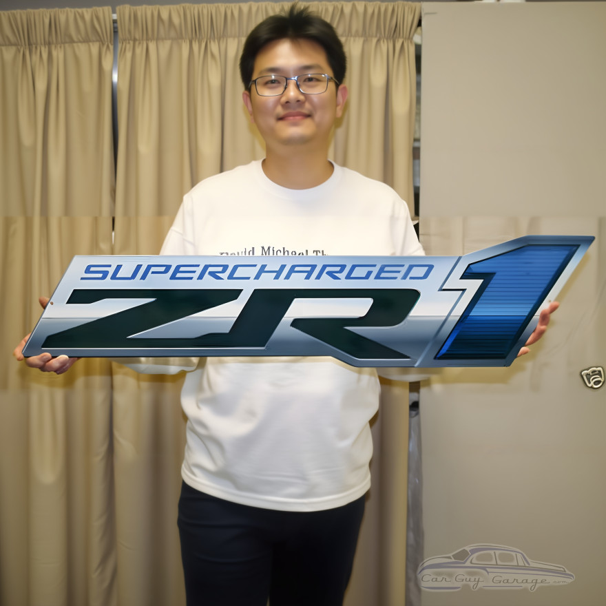 Corvette C6 ZR1 Supercharged Metal Sign 34 x 8 14-Gauge Steel