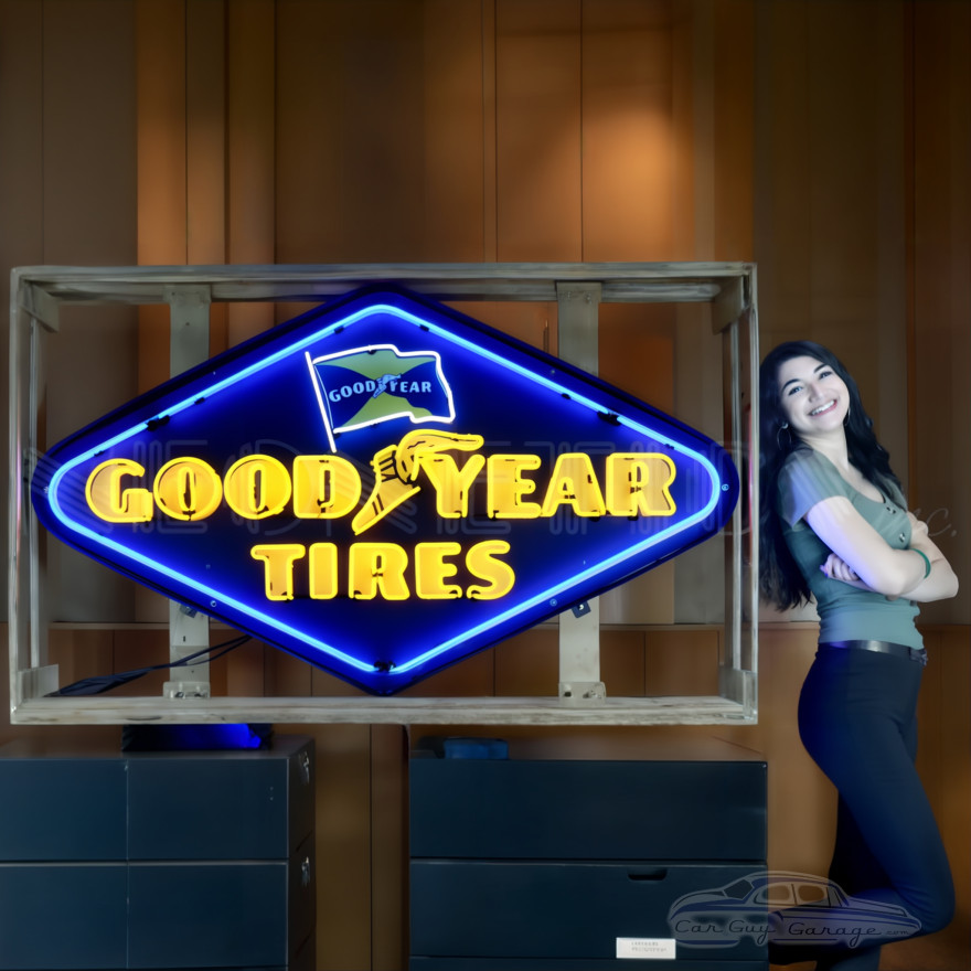 Goodyear Tires Diamond Neon Sign Goodyear Tires Diamond Neon Sign