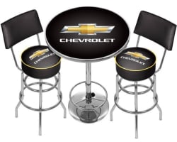 Chevrolet 2 Bar Stools and Table