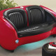 1957 Classic Red Corvette with Black Leather Couch