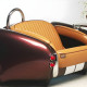 Classy Chestnut Brown Cobra with Tan Leather Couch