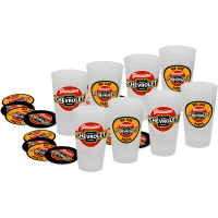 8 Chevrolet Pint Glasses with 16 Coasters