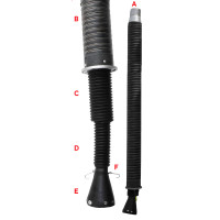 Telescoping Overhead Vehicle Exhaust Hose Drop Kit, 7 ft to 16 ft 9 in