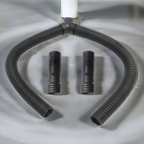 3 inch  Exhaust Hose with Adapters for Dual 2.5 inch Straight Pipes